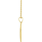 14K Yellow Cross 18" Necklace